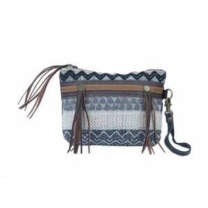 NEW HOPOFLY women's pronto wristlet pouch in blue multi